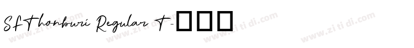 SFThonburi Regular T字体转换